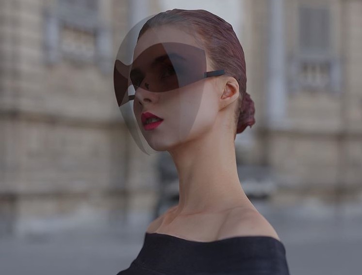 Дизайнер встроил в противовирусный щиток солнцезащитные очки