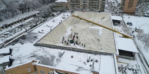 В Краснодарском крае устраняют последствия мощного снегопада