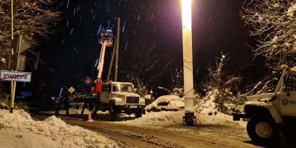 В Сочи восстановили электроснабжение пяти населенных пунктов в горной местности