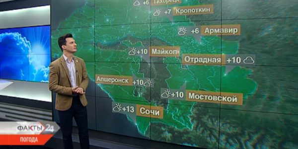В Краснодарском крае 27 февраля пройдут кратковременные дожди