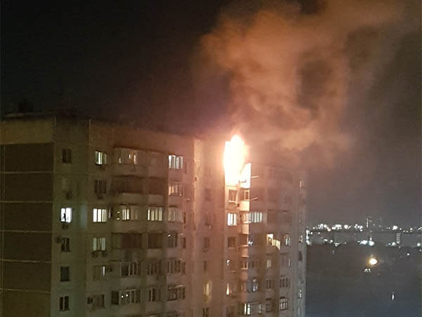 В Краснодаре сгорела квартира в многоэтажке