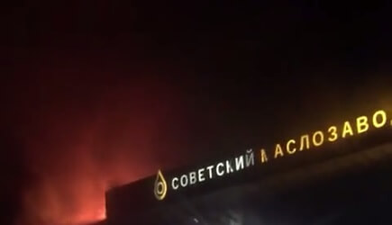 В Новокубанском районе произошел пожар на территории Советского маслозавода