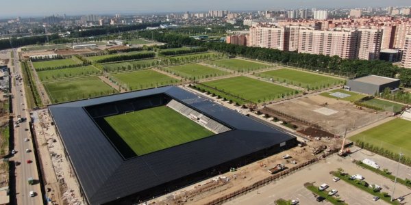 Опубликованы новые фотографии с места строительства стадиона ФК «Краснодар-2»