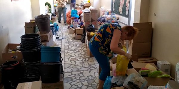 В пострадавшие от наводнения районы Кубани прибыл груз гуманитарной помощи