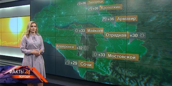 В Краснодарском крае 15 июля жара усилится до +39 °С