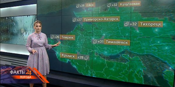 В Краснодарском крае 19 августа местами ожидается ливень с градом