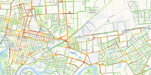 Вечерние пробки в Краснодаре снизились до 9 баллов