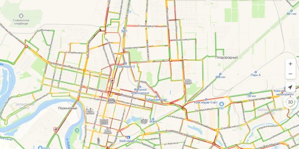 Вечерние пробки в Краснодаре снизились до 9 баллов