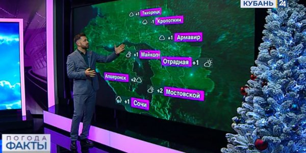В Краснодарском крае 14 января прогнозируют дожди с мокрым снегом