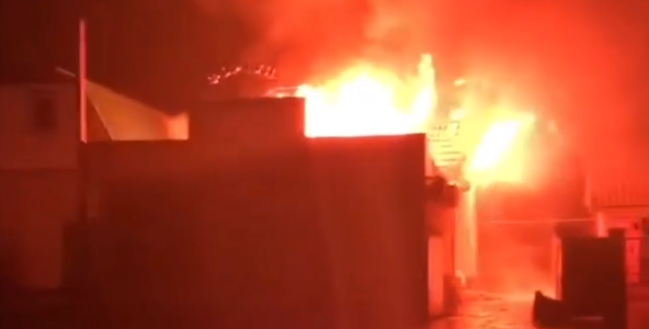 В Темрюкском районе произошел крупный пожар в частном жилом доме