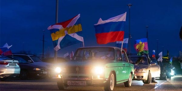 На Кубани прошел массовый автопробег в поддержку Армии России