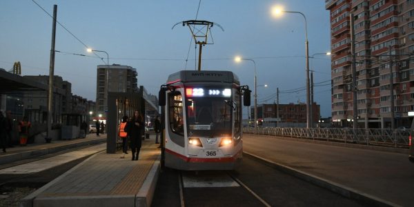 В Краснодаре открыли движение трамваев по новой ветке на улице Московской