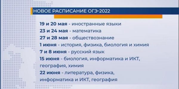 В России самые массовые ОГЭ в 2022 году пройдут в несколько дней