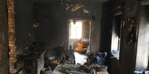В Тихорецком районе во время пожара в доме погиб мужчина