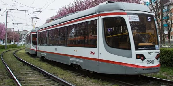 В Краснодаре досрочно завершили ремонт трамвайных путей в Пашковке