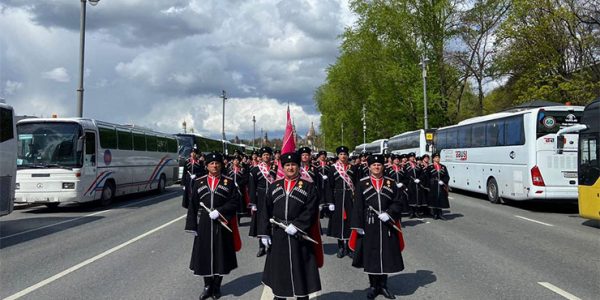 Казаки Кубанского казачьего войска приняли участие в параде Победы в Москве