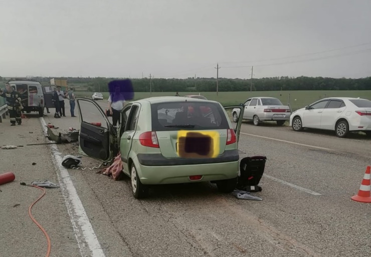 В Краснодарском крае в ДТП с автомобилем спасателей пострадали двое детей, их мать погибла