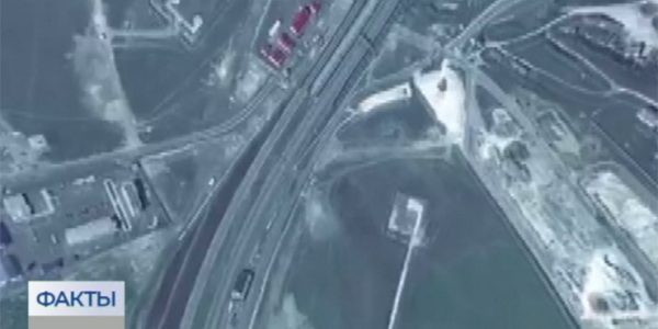 Роскосмос опубликовал кадры хроники строительства Крымского моста