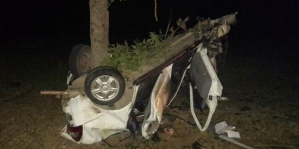 В Адыгее «Приора» врезалась в дерево и превратилась в груду металла, ее водитель погиб