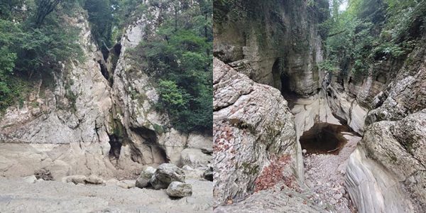 В нацпарке Сочи пересохли водопады в Агурском ущелье