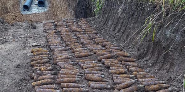 В Краснодаре на стройплощадке нашли 230 артиллерийских снарядов времен войны