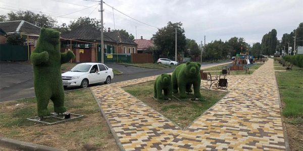 В Кавказском районе по нацпроекту завершают благоустройство двух зон отдыха