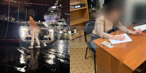 В Новороссийске блогерша ради эпатажного фото оголилась на фоне крейсера «Михаил Кутузов»