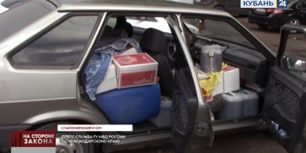 В Краснодарском крае остановили машину, перевозившую 400 литров алкоголя без документов