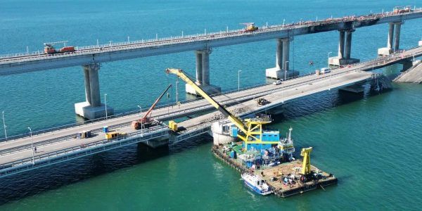 На Крымском мосту закончили работы на левой части