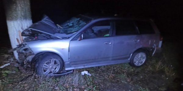 В Каневском районе иномарка врезалась в дерево, погибла пассажирка