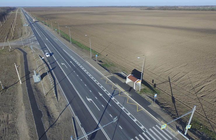 Завершен ремонт 10 км участка на трассе А-160 в Краснодарском крае