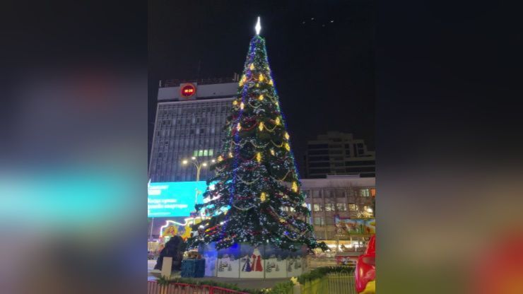 Новый год все ближе: на главной городской елке Краснодара зажгли огни
