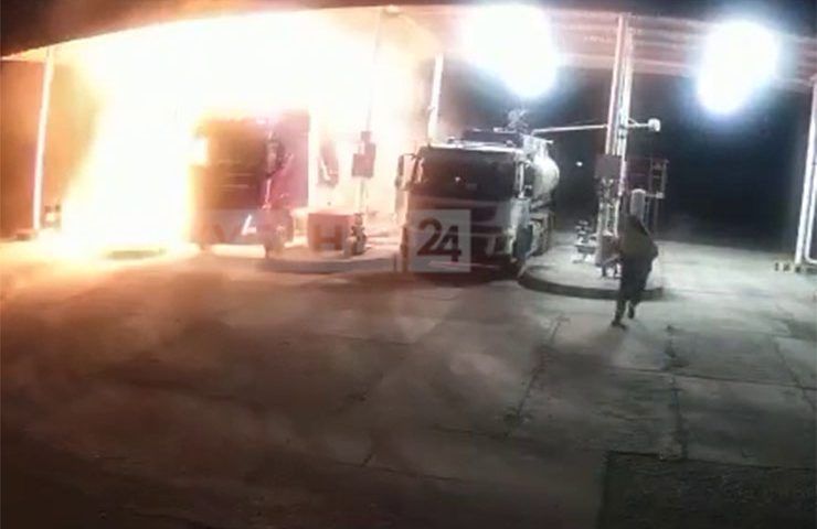 Появилось видео хлопка цистерны бензовоза на нефтебазе под Краснодаром