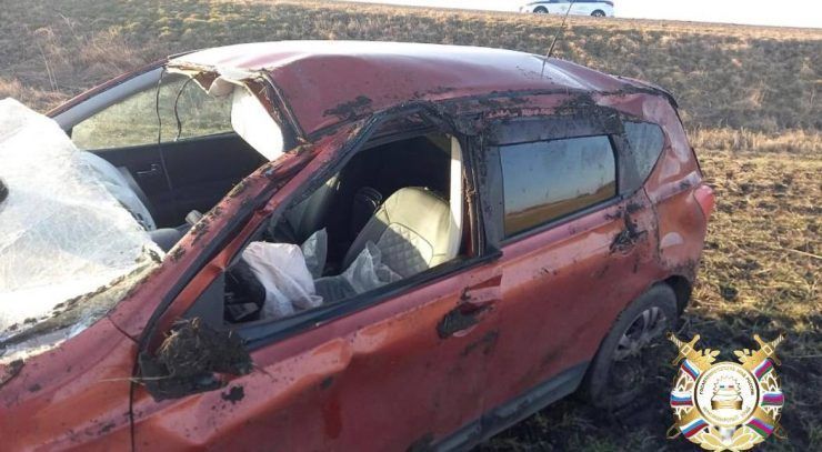 Водитель иномарки погиб, опрокинувшись на трассе в Староминском районе