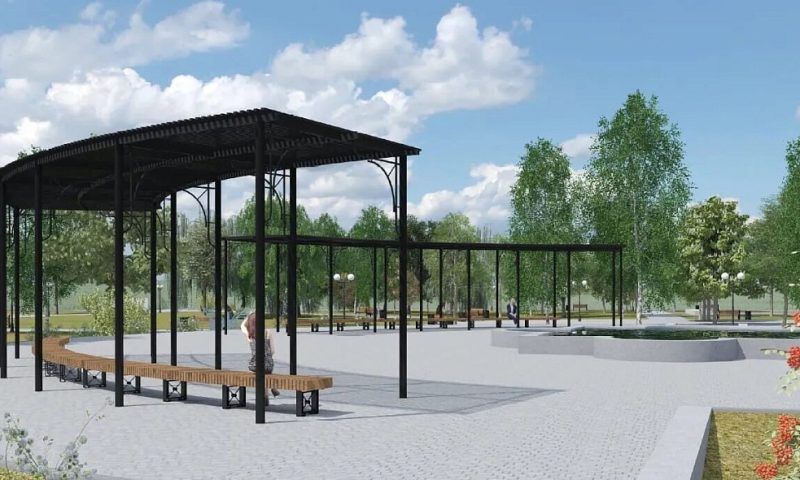Второй этап благоустройства парка в станице Калининской завершат в 2023 году