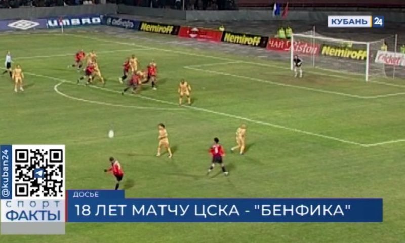 Кубок УЕФА: со встречи ЦСКА и «Бенфики» в Краснодаре прошло 18 лет