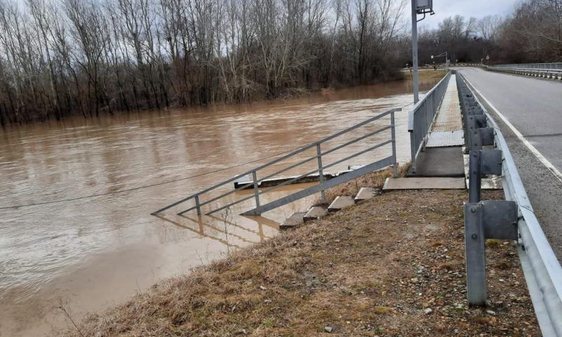 В Северском районе после дождя поднялся уровень воды в реке Шебш