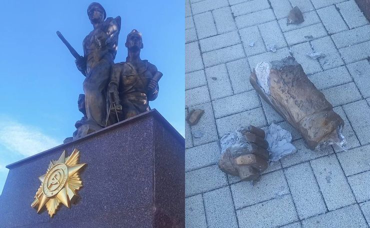 В Новороссийске полиция начала проверку по факту повреждения памятника воинам-малоземельцам