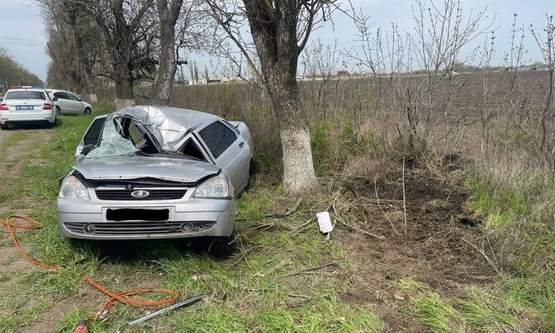 Женщина на «Приоре» врезалась в дерево и погибла на трассе в Северском районе