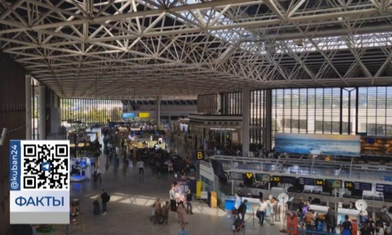 В аэропорту Сочи обновили освещение в зоне ожидания