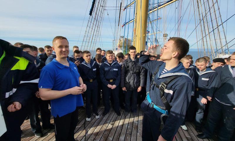На учебном парусном судне «Херсонес» завершается первая плавательная практика для 107 курсантов Ушаковки