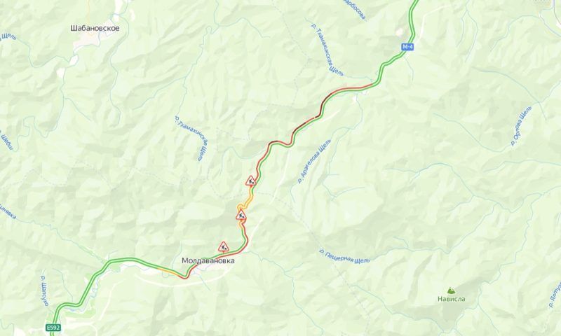 На трассе М-4 «Дон» между Горячим Ключом и Джубгой возникли сильные пробки