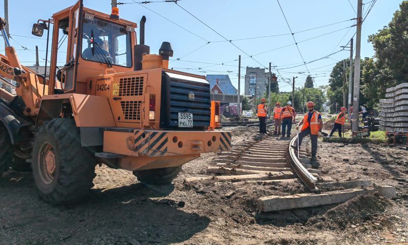 В Краснодаре строительство трамвайной ветки до Красных Партизан завершат летом