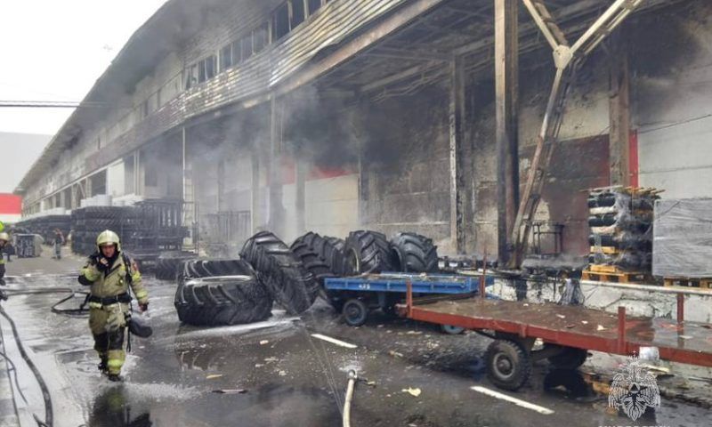 Пожар произошел на территории завода «Ростсельмаш» в Ростове-на-Дону
