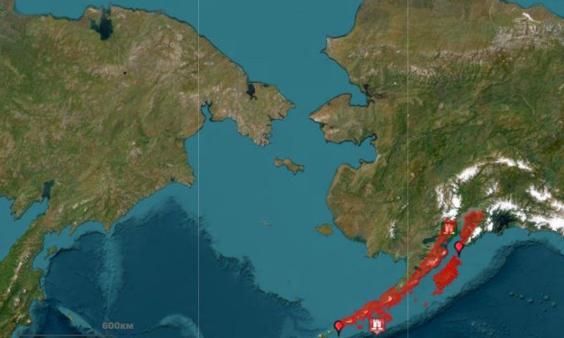 Землетрясение магнитудой 7,4 произошло у берегов Аляски