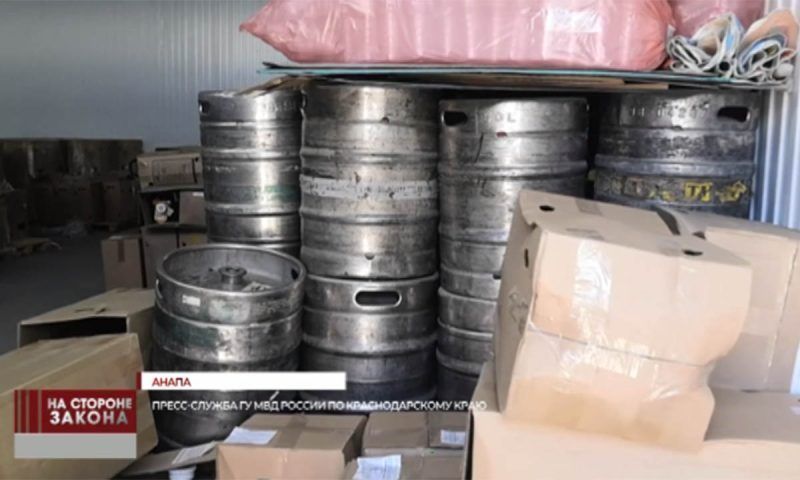 Более 15 тонн контрафактного пива изъяли полицейские в Анапе