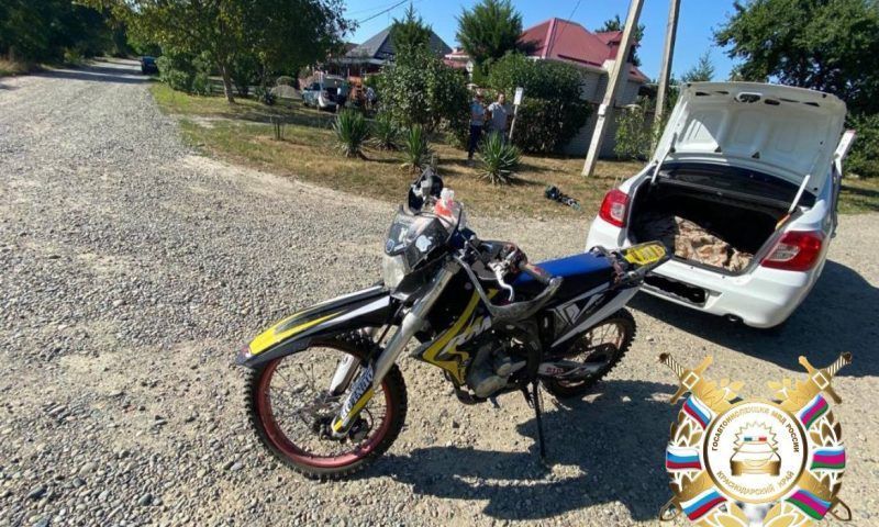 В Лабинском районе столкнулись мотоцикл и скутер, пострадали трое подростков