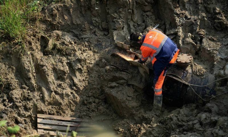 В Адлерском районе Сочи восстановили магистральный водовод, поврежденный оползнем
