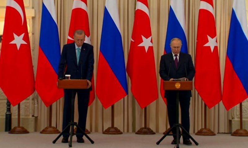 Главное из совместной пресс-конференции Путина и Эрдогана после переговоров в Сочи