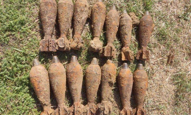 В Темрюкском районе во время земляных работ нашли 38 ржавых мин времен войны